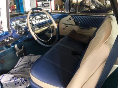 Interior of the classic car in our shop
